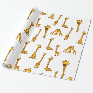 Giraffe Leuk Safari Dierenpatroon Cadeaupapier