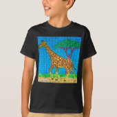 Giraffe (levendig) - Boy's Basic T-shirt (Voorkant)