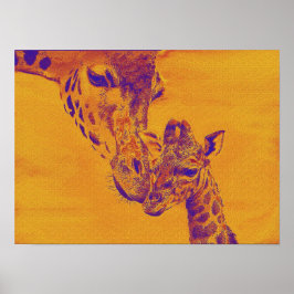 giraffe-liefde poster