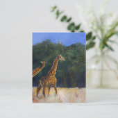 Giraffe Liefde Uitnodiging Briefkaart (Staand voorkant)