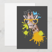 Giraffe Liefhebber Cute Giraffe Met Bril Programma (Voorkant / Achterkant)