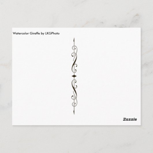 Giraffe Love Briefkaart (Achterkant)