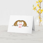 Giraffe Love Heart Carte Saint Valentin (Fleur jaune)