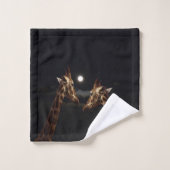 Giraffe Love in the Moonlight Bad Handdoek (Wasdoekje)