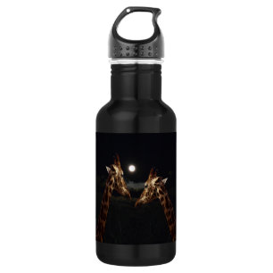 Giraffe Love in the Moonlight Waterfles