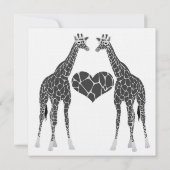 Giraffe Love Mariage Réception Invitation (Dos)