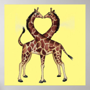 Giraffe Love poster