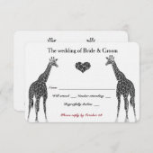 Giraffe Love RSVP (Devant / Derrière)