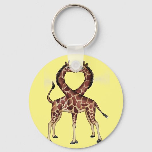 Giraffe Love sleutelhanger (Voorkant)