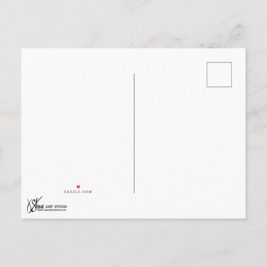 Giraffe Love Uitnodiging Briefkaart (Achterkant)