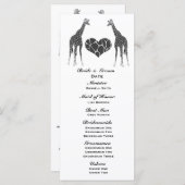 Giraffe Love Wedding Programme (Devant / Derrière)