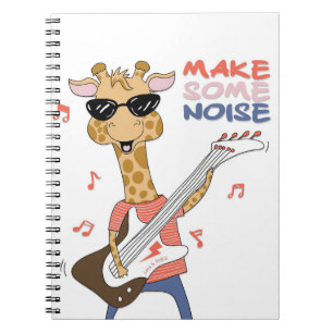Giraffe Lover Giraffe Guitar maakt geluid Notitieboek
