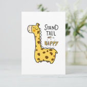 Giraffe Lover Giraffe Informatiekaartje (Staand voorkant)