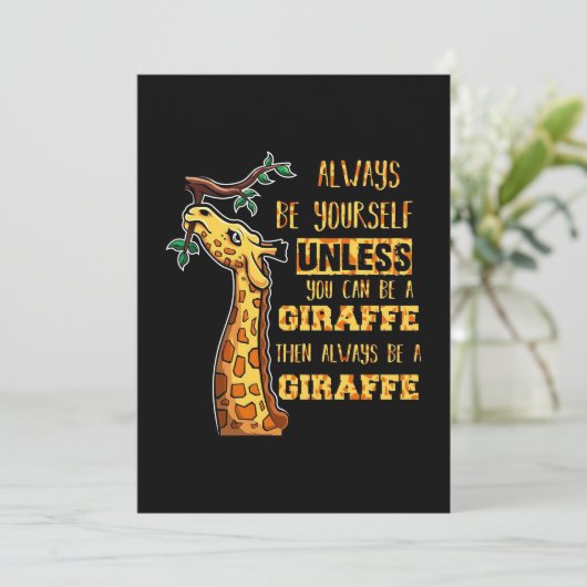 Giraffe Lover Giraffes altijd uzelf zijn Programma (Staand voorkant)