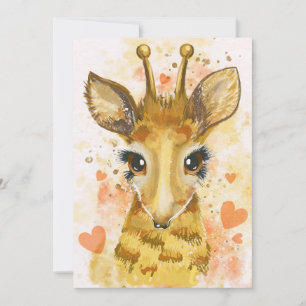 Giraffe Lover Lovely Giraffe Bedankkaart