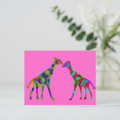 Giraffe Luv Briefkaarten (Staand voorkant)