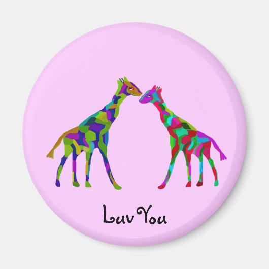 Giraffe Luv Magnet (Devant)