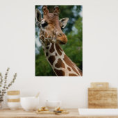 Giraffe maakt kunstschildboeken poster (Keuken)