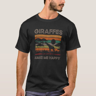 Giraffe Maakt Me Gelukkig Langste Dier Lange Nek D T-shirt