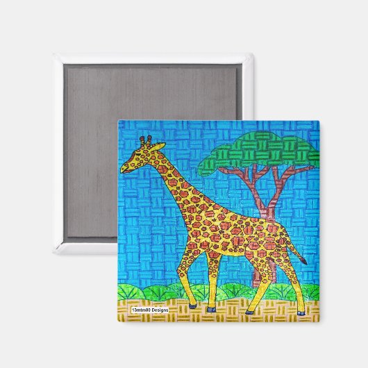 Giraffe - Magneet (Voorkant / Achterkant)