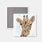 Giraffe Magnet Magneet (Voorkant / Achterkant)
