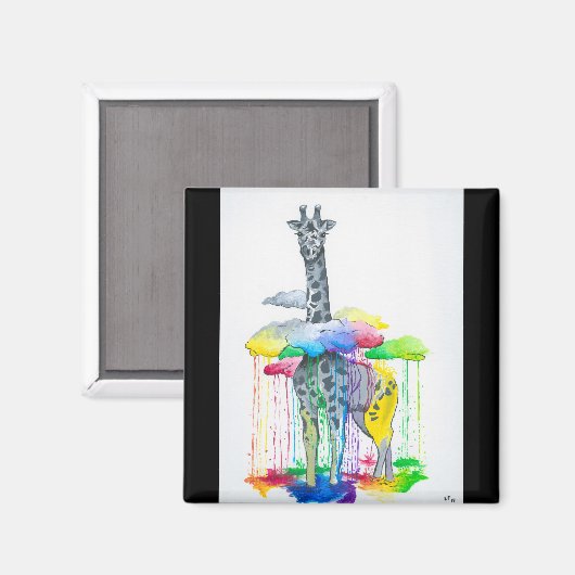 Giraffe Magnet Magneet (Voorkant / Achterkant)