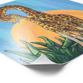 Giraffe Mama en Baby Foto Afdruk (Hoek)