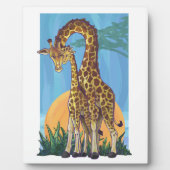 Giraffe Mama en Baby Fotoplaat (Voorkant)