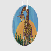 Giraffe Mama en Baby Ornament (voorkant)