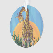 Giraffe Mama en Baby Ornament (voorkant)