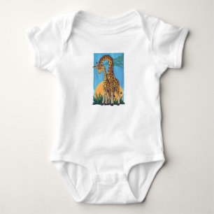 Giraffe Mama en Baby Romper