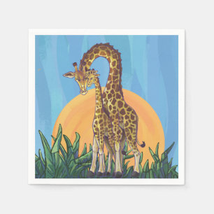 Giraffe Mama en Baby Servetten