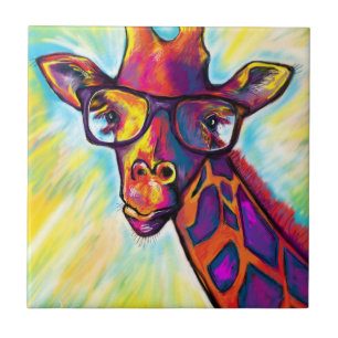 Giraffe Man Art Tegeltje