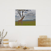 Giraffe Masai Mara , Kenyan Proverb Poster (Keuken)