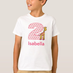  Giraffe meisje tweede verjaardag shirt 2