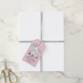 Giraffe Meisjes Baby shower Favor Gift Label Cadeaulabel (Met Touw)