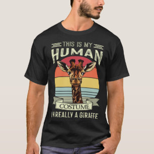 Giraffe Menselijke kostuum Giraffes Retro Africa P T-shirt