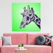 Giraffe met arglistig patroon canvas afdruk (Insitu (Woonkamer))
