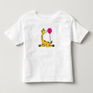Giraffe met ballon kinder shirts