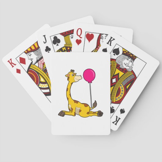 Giraffe met ballon pokerkaarten (Achterkant)