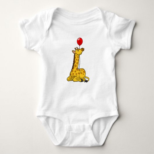 Giraffe met ballon romper (Voorkant)