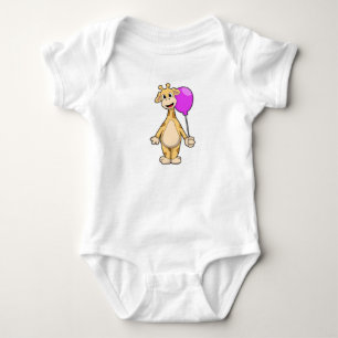 Giraffe met ballon romper