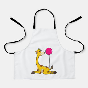 Giraffe met ballon schort