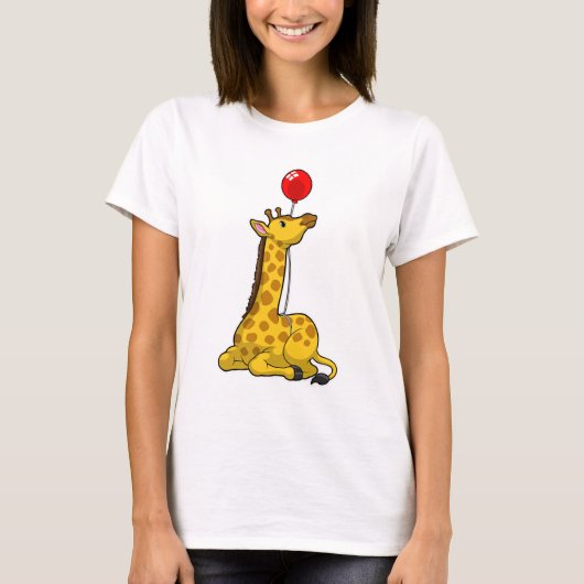 Giraffe met ballon t-shirt (Voorkant)