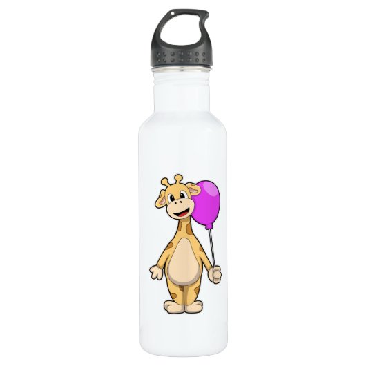 Giraffe met ballon waterfles  (Voorkant)