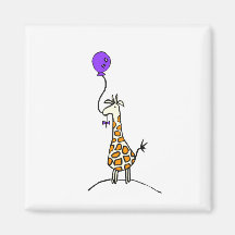 Giraffe met ballonmagneet