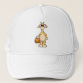 Giraffe met bril en tas trucker pet (Voorkant)