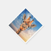 Giraffe met bril servet (Hoek)