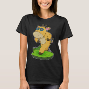 Giraffe met bril t-shirt
