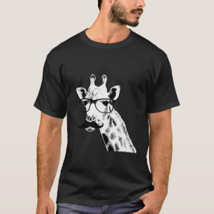 Giraffe met bril t-shirt